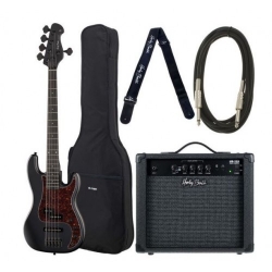 Harley Benton PJ-5 SBK Deluxe Series Bundle