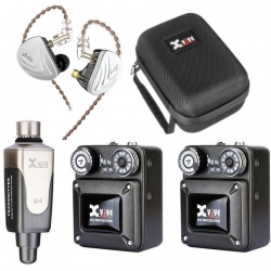 Xvive U4R2 + KZ AS16 BK In-Ear Monitor Set