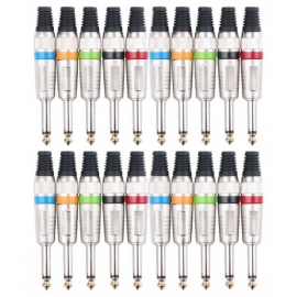Pronomic connector set jack 6.35 mm 20 pcs color