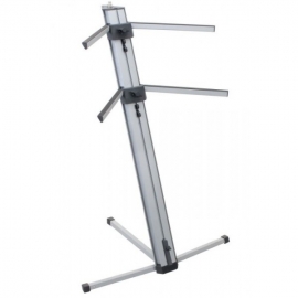 Classic Cantabile KS-100 Double Keyboard Stand Silver