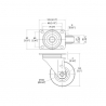 PENN ELCOM W0985/100 Blue Wheel 100 mm cu frana