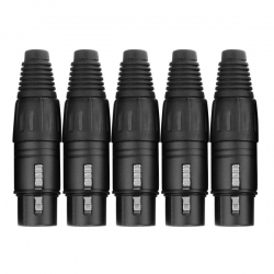 Pronomic XFPLUG Black set 5 mufe XLR mama