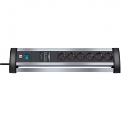 Brennenstuhl Alu-Office-Line 60.000A extension socket 6-way 3 m