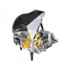 CRYSTAL PIANO MUSICBOX WHITE