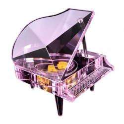 CRYSTAL PIANO MUSICBOX PINK