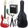 MCGREY ROCKIT ELECTRIC GUITAR ST COMPLETE SET FIESTA RED