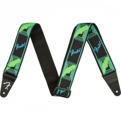 FENDER NEON STRAP GREEN/BLUE