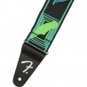 FENDER NEON STRAP GREEN/BLUE
